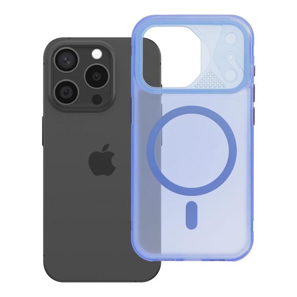 Etui na iPhone 15 PRO Aurora zgodne z MagSafe niebieskie