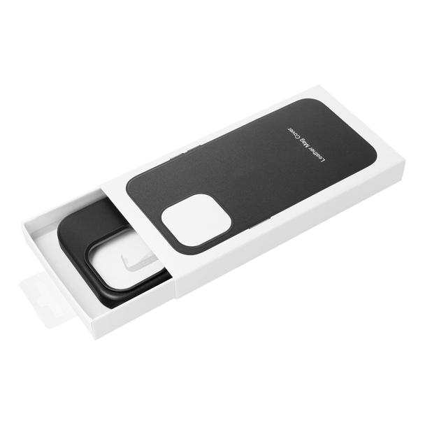 Futerał LEATHER MAG COVER kompatybilny z MagSafe do IPHONE 12 Pro czarny