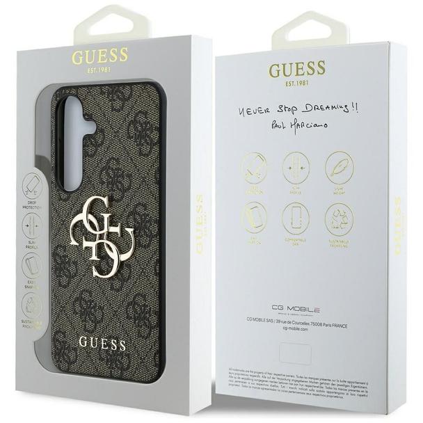 GUESS futerał do SAMSUNG S25 Plus GUHCS25M4GMGBR (Big 4G Logo Classic) brązowy