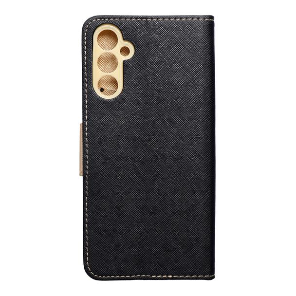 Etui z klapką na Samsung A14 4G / A14 5G Fancy Book czarno-złote