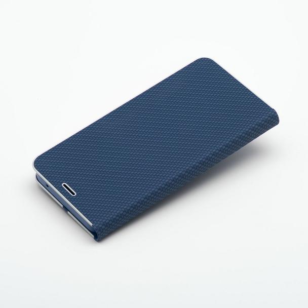 Etui z klapką na Samsung A36 5G Luna Book Carbon niebieskie
