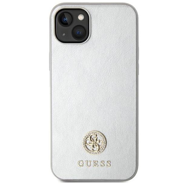 GUESS futerał do IPHONE 13 / 14 / 15 GUHCP15SPS4DGPS (Strass Metal Logo) srebrny