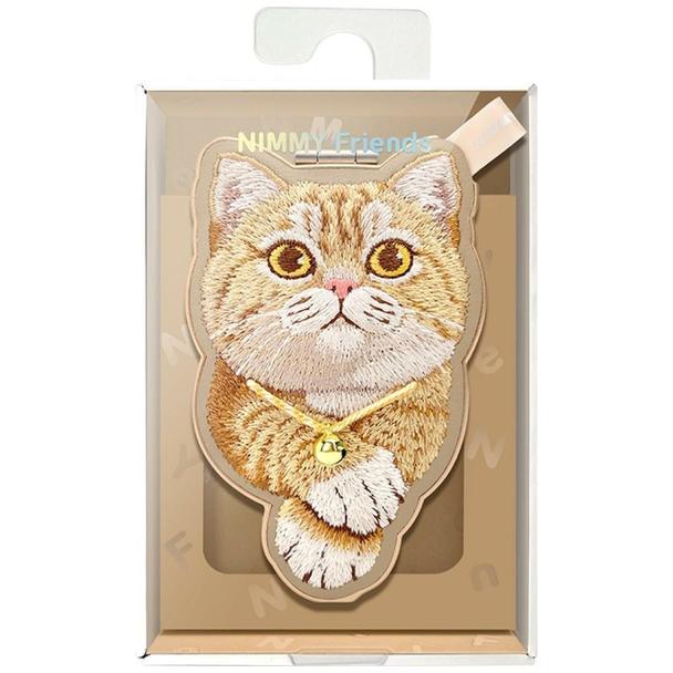NIMMY zawieszka magnetyczna DENIM FASHION GINGER CAT brązowa