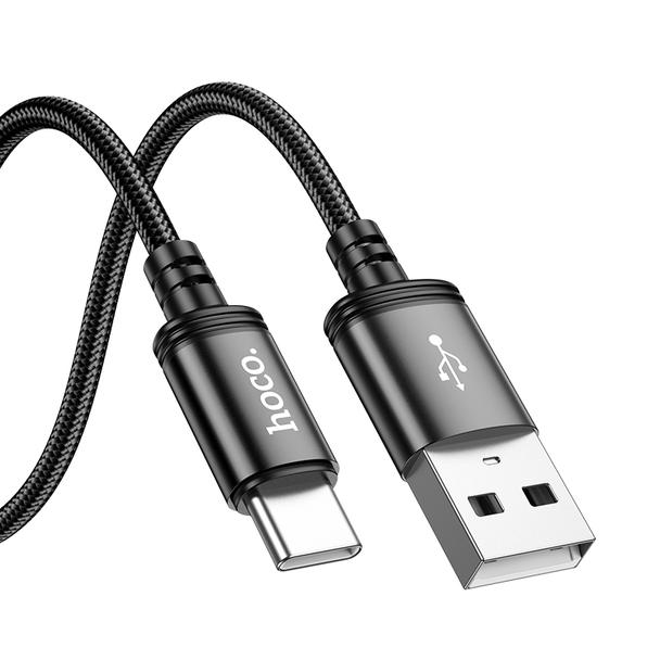 Kabel USB A do USB C Hoco 3A 2 m X89 czarny