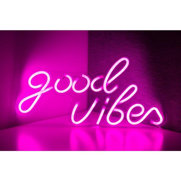 NEON NA ŚCIANĘ LED na USB - Good vibes 3 model