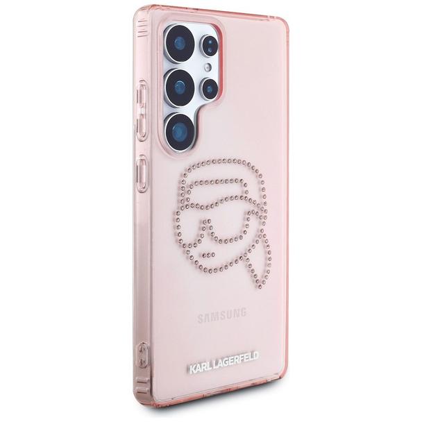 KARL LAGERFELD futerał do SAMSUNG S25 Ultra KLHCS25LHKHDCELP (IML Rhinestones K Head) różowy