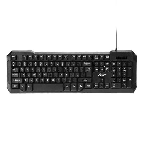 ART klawiatura przewodowa USB A QWERTY AK-46U czarna