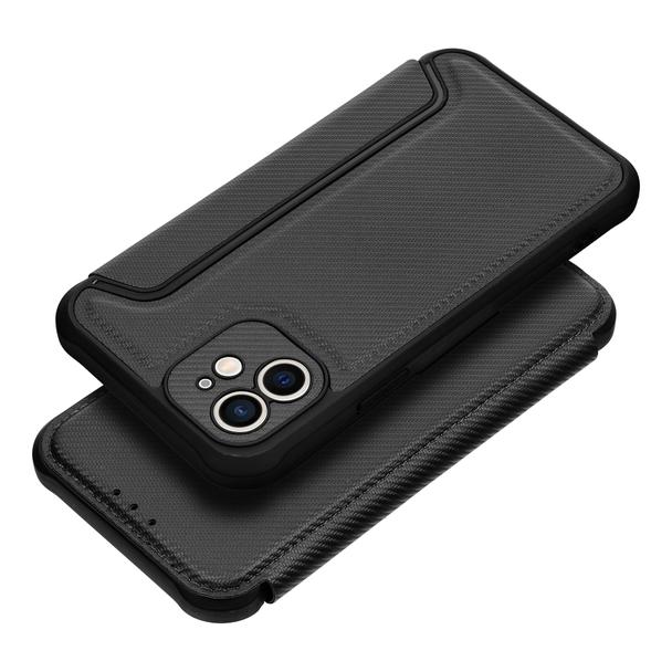 Etui z klapką na iPhone 12 Razor Book czarne