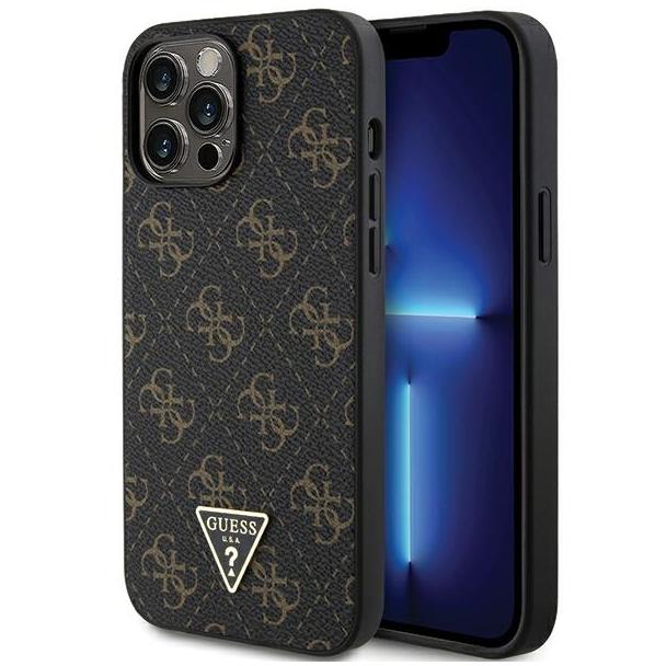 GUESS futerał do IPHONE 14 Pro GUHCP14LPG4GPK (4G Triangle Metal Logo) czarny