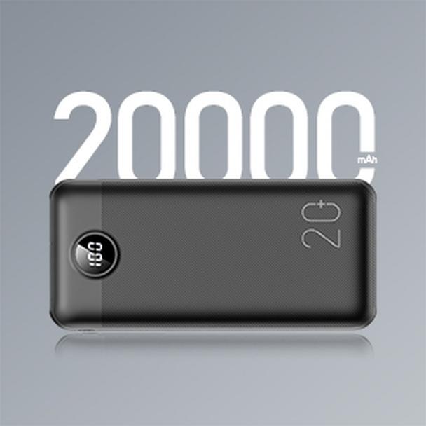 Bateria zewnętrzna (Powerbank) VEGER L20S - 20 000mAh LCD Quick Charge PD20W biały (VP2039PD / W2039PD)