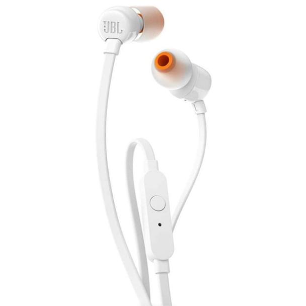 Słuchawki przewodowe douszne Jack 3,5 mm JBL T110 białe