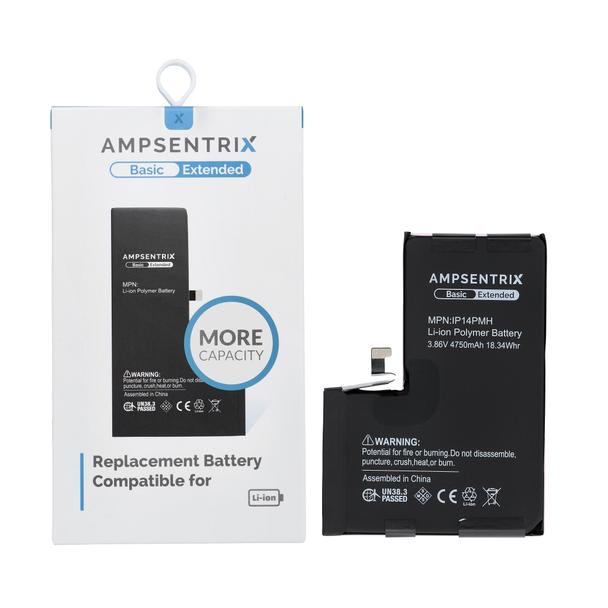 AmpSentrix Basic bateria do iPhone 14 Pro Max (zwiększona pojemność 4750 mAh)