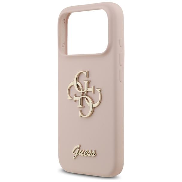 GUESS futerał do IPHONE 17 Pro GUHCP17LSC4GSMP (Silicone W/ Big 4G Script) różowy