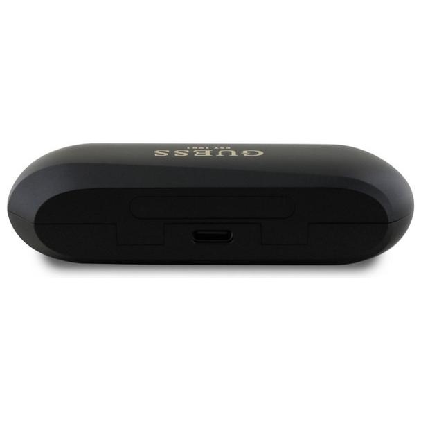 GUESS słuchawki bezprzewodowe bluetooth TWS GUTWSC2MCDSK (Elongated Metallic Classic Printed Logo) czarne