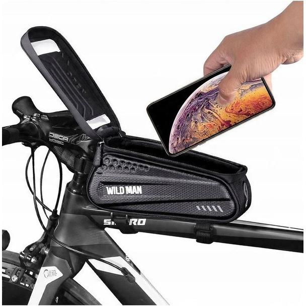 WILDMAN sakwa rowerowa na ramę na zamek 1L EX czarna