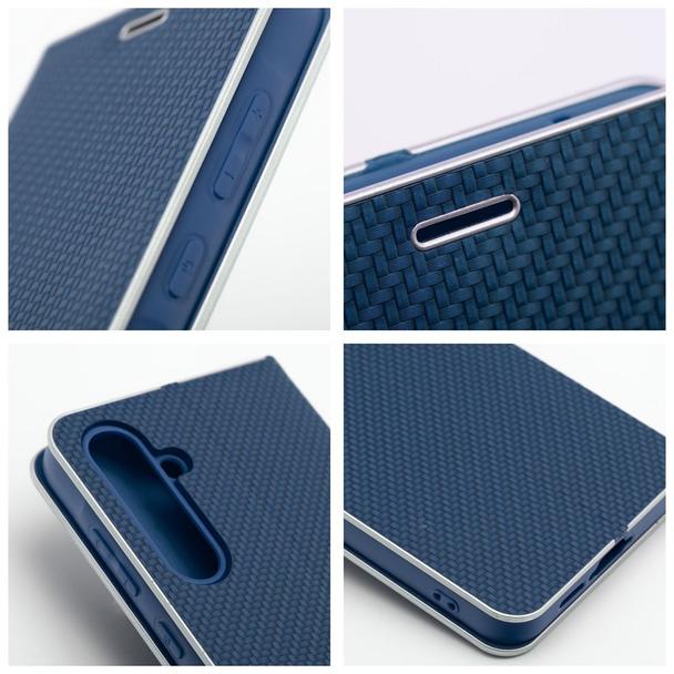 Etui z klapką na Samsung S26 FE Luna Book Carbon niebieskie