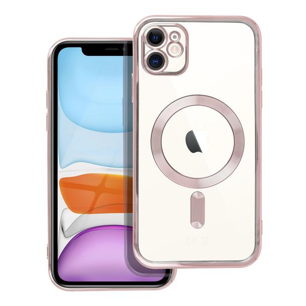 Futerał do iPhone 11 Electro Mag Cover zgodny z MagSafe złoty róż