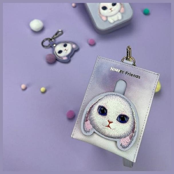 NIMMY portfel na karty BIG EYED PET 2.0 Rabbit fioletowy