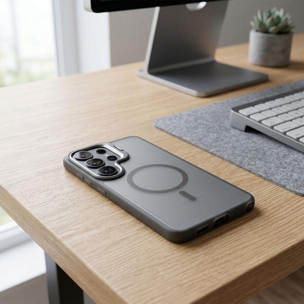 Etui na Samsung A57 Forcell F-Protect Shadow Stand Premium zgodne z MagSafe szary 0INT