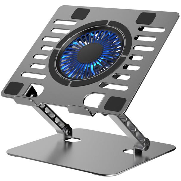 Podstawka chłodząca pod laptop regulowana ART P12 1 x USB A LED aluminiowa
