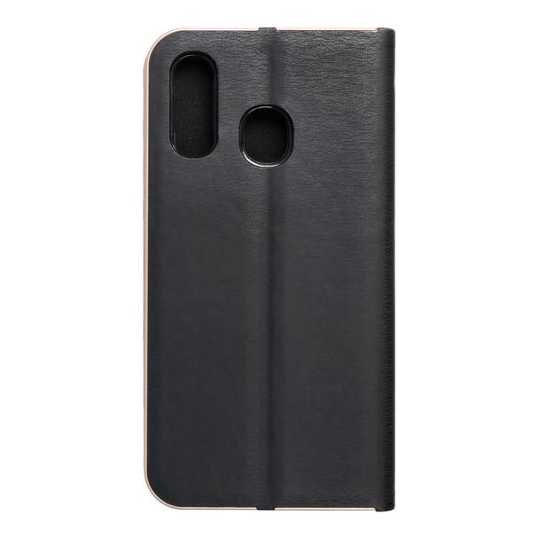 Etui z klapką na Samsung A40 Luna Book Gold czarne