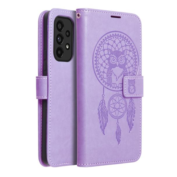 Etui z klapką na Samsung A12 / M12 Mezzo Book łapacz snów fioletowe