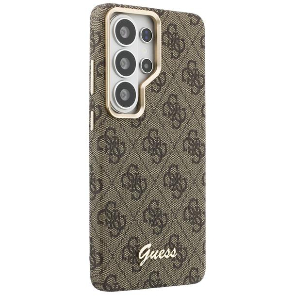 GUESS futerał do SAMSUNG S26 Ultra GUHMS26L5P4FWMSW (4G Script MagSafe) brązowy