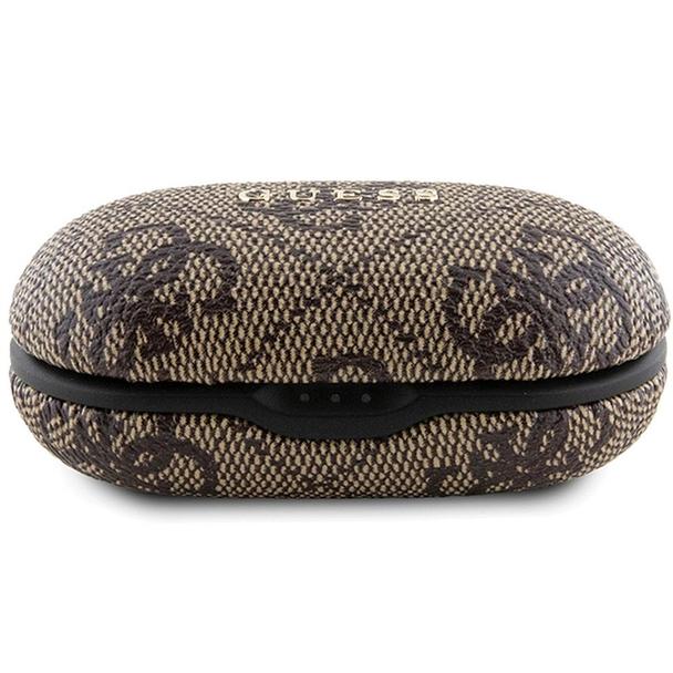 GUESS słuchawki bezprzewodowe bluetooth TWS ENC + stacja dokująca GUTWSP4EGW (4G Metal) brązowe