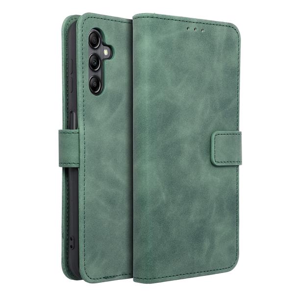 Etui z klapką na Samsung A14 4G / A14 5G Tender Book zielone