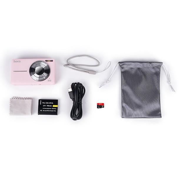 Aparat cyfrowy Hoco 5MP 2,8" Full HD DV202 różowy