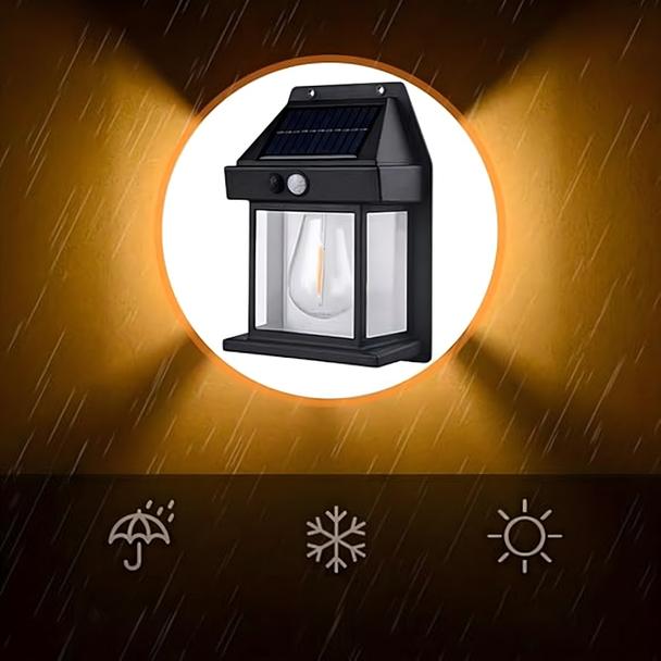 Lampa solarna LED do ogrodu elewacyjna RC-K-1536 czarna