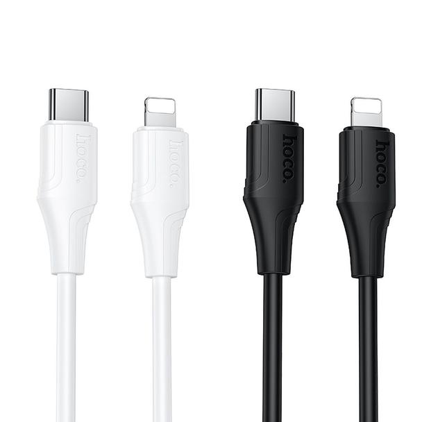 Kabel USB C do Lightning Hoco 27W silikonowy 1 m X124 czarny