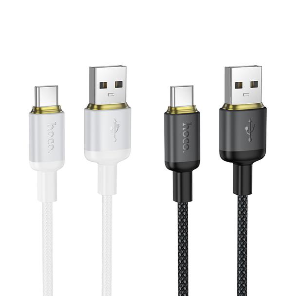 Kabel USB A do USB C Hoco 3A 1 m X128 Benefit czarny