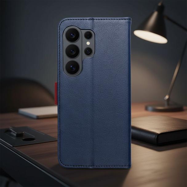 Etui z klapką na Motorola G17 POWER Split Book granatowo-czerwone