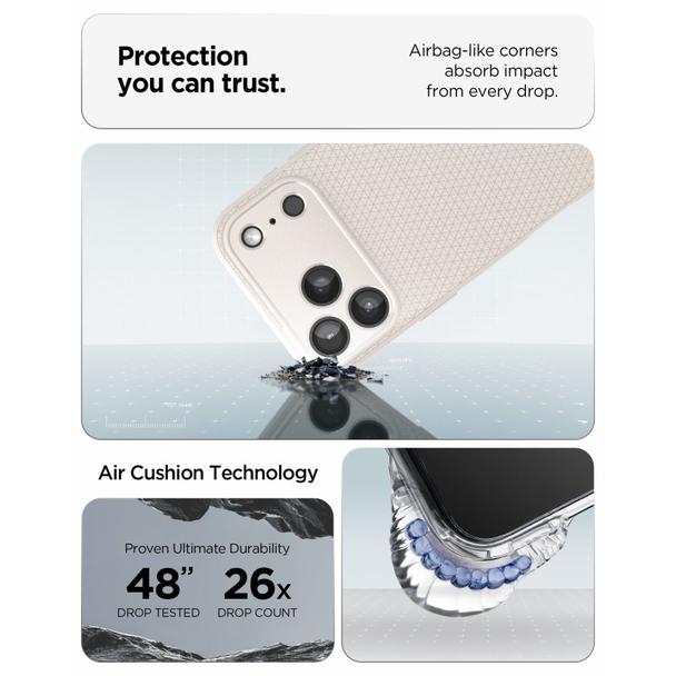 SPIGEN futerał LIQUID AIR do IPHONE 18 Pro / 17 Pro natural titanium