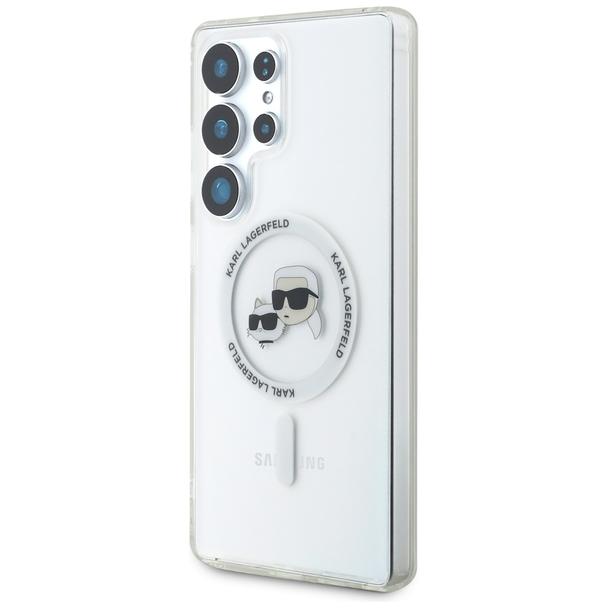KARL LAGERFELD futerał do SAMSUNG S25 Ultra KLHMS25LHLSKCH (Magnetic IML Metal KC Heads) biały