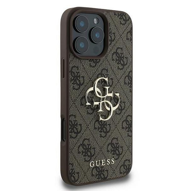 GUESS futerał do IPHONE 16 Pro GUHCP16L4GMGBR (4G PU Big Logo) brązowy