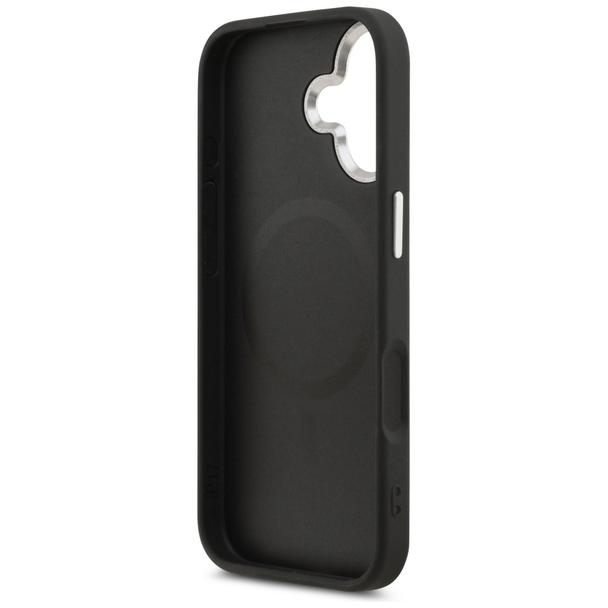 GUESS futerał do IPHONE 17 kompatybilny z MagSafe GUHMP17SPGTSPSK (Grained PU Triangle Logo) czarny