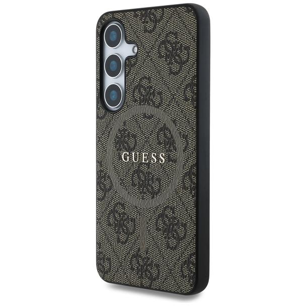 GUESS futerał do SAMSUNG S25 Plus GUHMS25MG4GFRW (Magnetic PU 4G Ring Classic Logo) brązowy