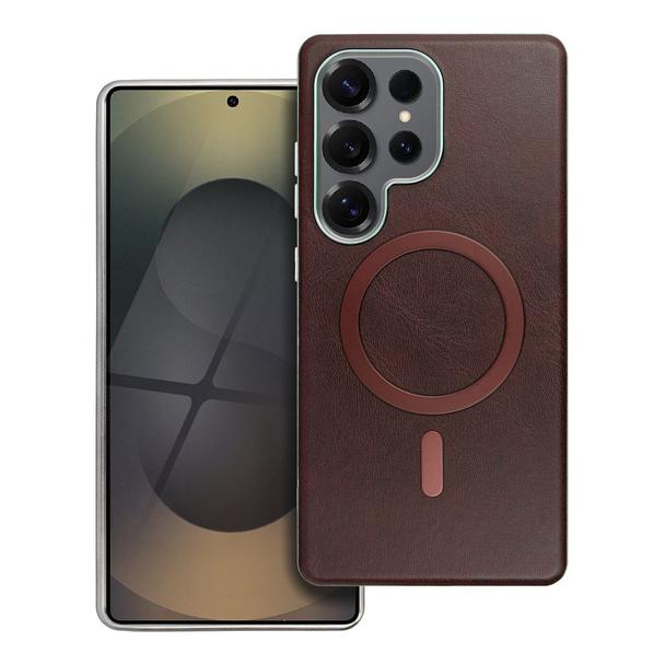Futerał do Samsung A37 Gentleman Mag Cover zgodny z MagSafe brązowy