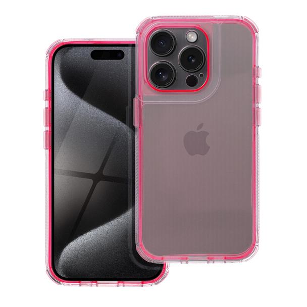 Futerał do iPhone 13 Matrix Clear pudrowy róż