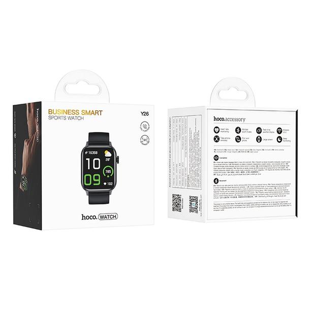 Smartwatch Hoco 1,81" TFT IPX4 GPS z funkcją rozmowy Y26 czarny