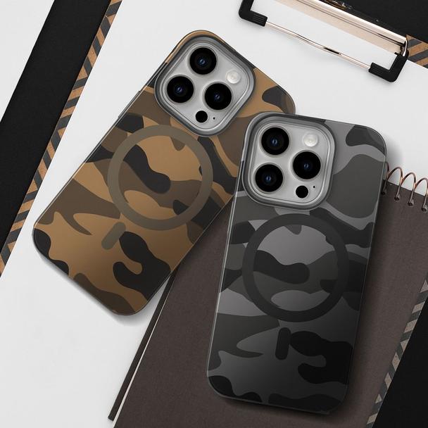 Etui na Samsung S25 Forcell F-Protect Levels Dual Layer 4D technology zgodne z MagSafe Military Drop-Test desert camo