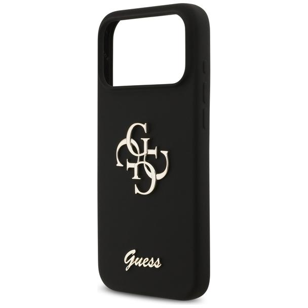 GUESS futerał do IPHONE 17 Pro Max GUHCP17XSC4GSMK (Silicone W/ Big 4G Script) czarny
