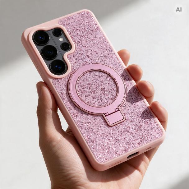 Etui na iPhone 17 Quartz Circle Stand Mag Cover różowe