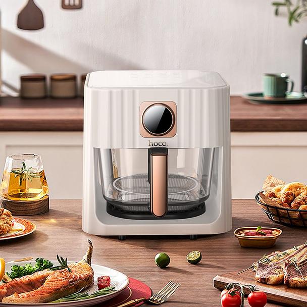 Frytkownica beztłuszczowa Air Fryer Hoco z ekranem dotykowym 4,5L 1100W HE22 biała