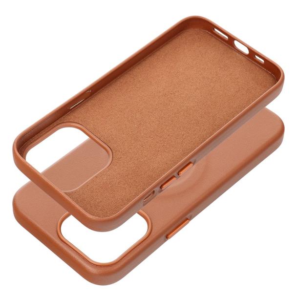 ROAR futerał LEATHER MAG kompatybilny z MagSafe do IPHONE 13 Pro Brązowy