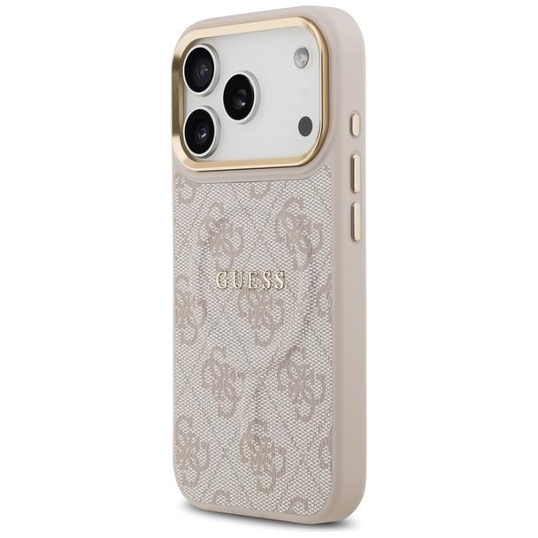 GUESS futerał do IPHONE 17 Pro kompatybilny z MagSafe GUHMP17LP4MSEGCP (PU 4G W/ Classic) różowy