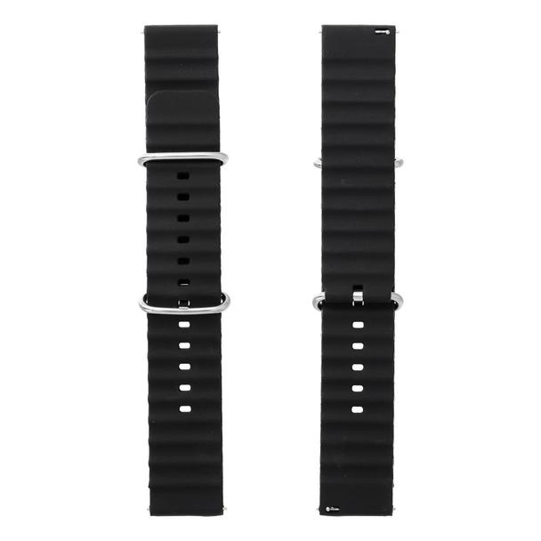 Pasek do zegarka 22 mm Titmo Strap S2 silicone czarny
