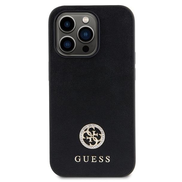 GUESS futerał do IPHONE 15 Pro GUHCP15LPS4DGPK (Strass Metal Logo) czarny